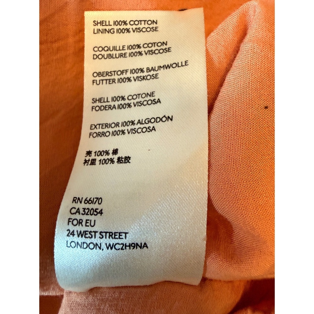 Anthropologie Maeve Peach Beaded Hem Boho Sleeveless‎ Top Size Large - Picture 7 of 7